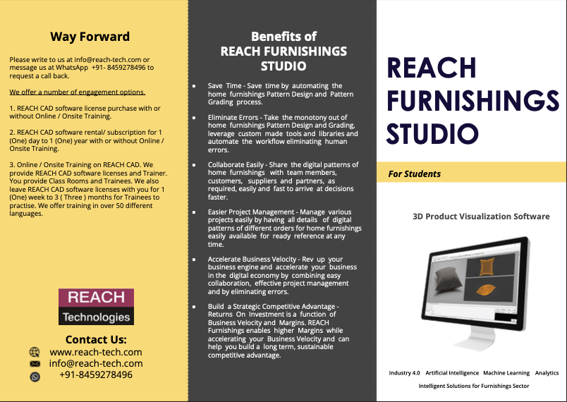 REACH Furnishings Studio Students Brochure Image
